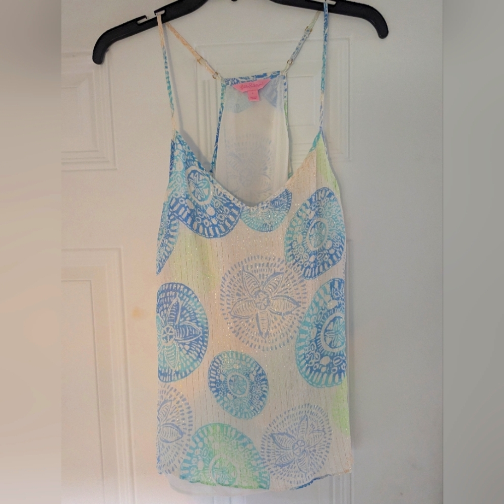 Lilly Pulitzer Blue and Green Camisole